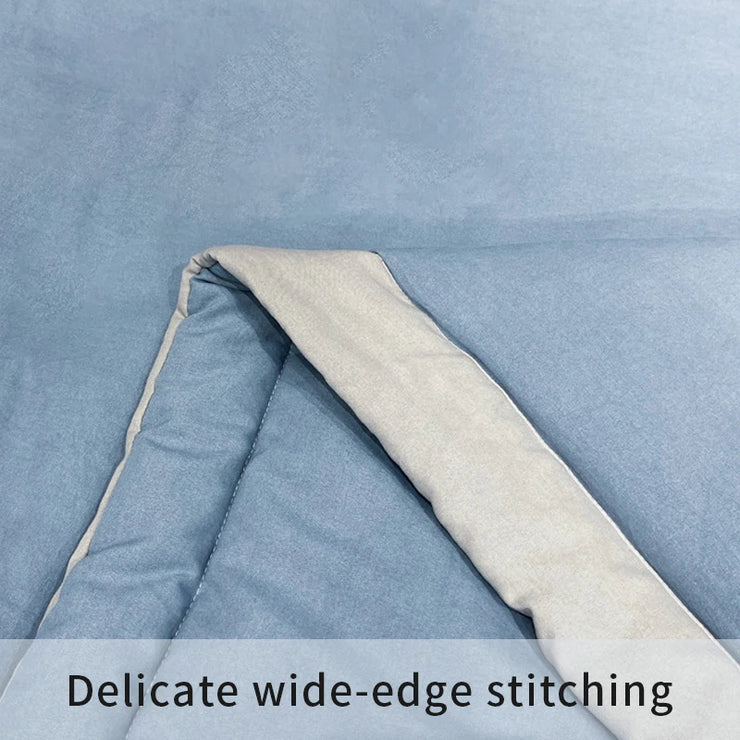 2025 New Japanese Polyester Cotton Quilted Summer Quilt Skin-Friendly Washable Light Luxury Style Solid Color Lightweight