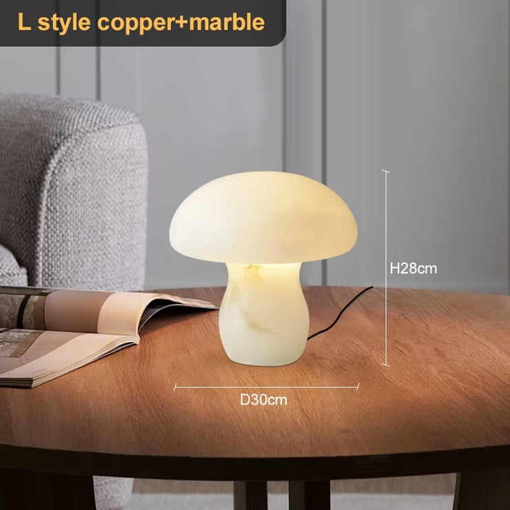 Marble Table Lamp with Plug for Bedroom Living Room Modern Desk Lighting Italian Designer Bedside Nightstand Lamp