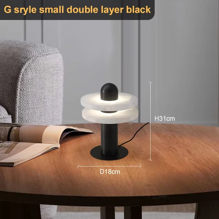 Marble Table Lamp with Plug for Bedroom Living Room Modern Desk Lighting Italian Designer Bedside Nightstand Lamp