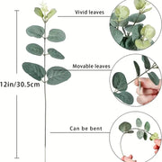 5/10/20Pcs of Eucalyptus Leaf Stems Green Artificial Plants for Living Room Decoration Bride Wedding Vases Flowers Bouquet Decor
