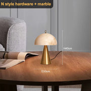 Marble Table Lamp with Plug for Bedroom Living Room Modern Desk Lighting Italian Designer Bedside Nightstand Lamp