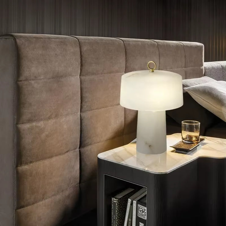 Marble Table Lamp with Plug for Bedroom Living Room Modern Desk Lighting Italian Designer Bedside Nightstand Lamp