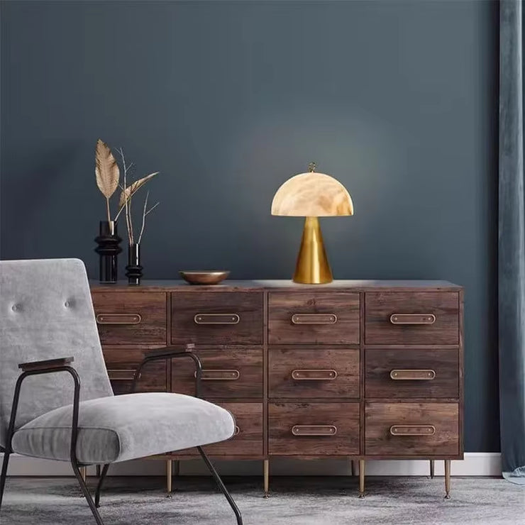 Marble Table Lamp with Plug for Bedroom Living Room Modern Desk Lighting Italian Designer Bedside Nightstand Lamp