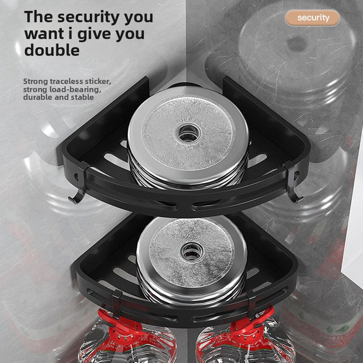 Wall-Mounted Bathroom Corner Shelf - No Drilling Required | Sammy&Ronnie