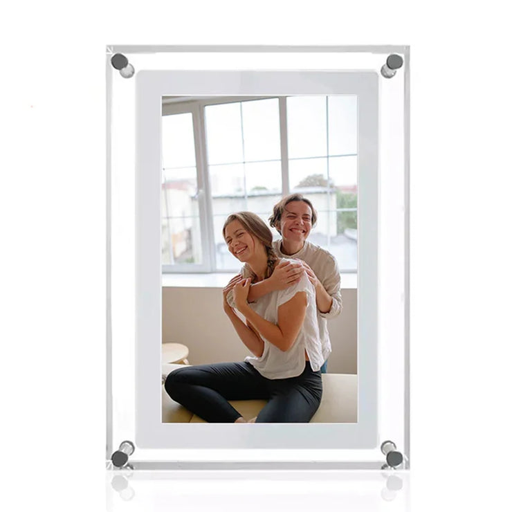 Acrylic Digital Photo Frame 5/7 Inch 1000Mah Vertical Display IPS Screen 4G Memory Battery Porta Retrato Digital