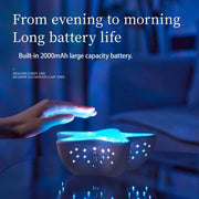 Bedroom Bedside Table Lamp Starfish Led Projector Night Light Rechargeable RGB Ocean Wave Romantic Mood Light Party Room Decor