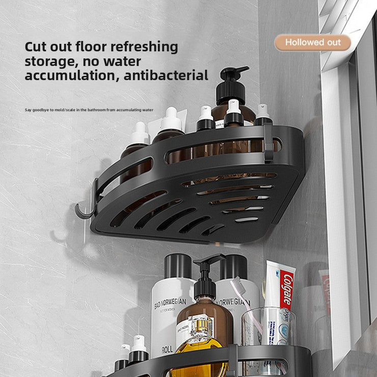 Wall-Mounted Bathroom Corner Shelf - No Drilling Required | Sammy&Ronnie