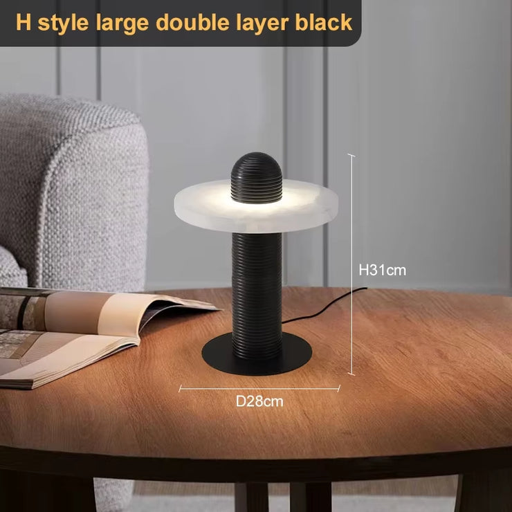 Marble Table Lamp with Plug for Bedroom Living Room Modern Desk Lighting Italian Designer Bedside Nightstand Lamp