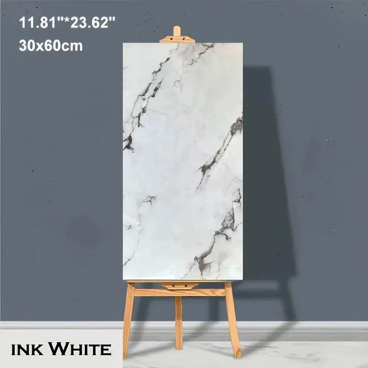 10-20Pcs 30X60Cm Self-Adhesive Marble PVC Floor Tiles Waterproof Peel Stick Wall Sticker Kitchen Bathroom Removable Home Decor ﻿