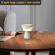 Marble Table Lamp with Plug for Bedroom Living Room Modern Desk Lighting Italian Designer Bedside Nightstand Lamp