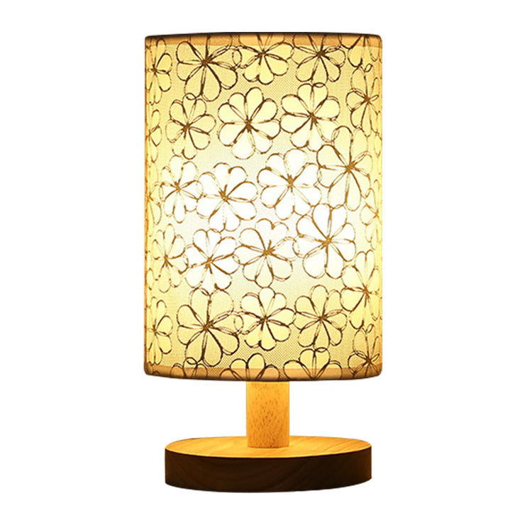 USB Bedside Lamp Night Lights Table Lamp For Bedroom Wooden Desk