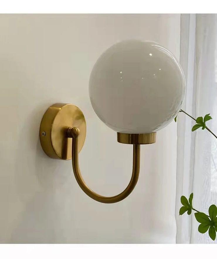 Bedside Lamp Modern Nordic Spherical Glass Wall Lamp
