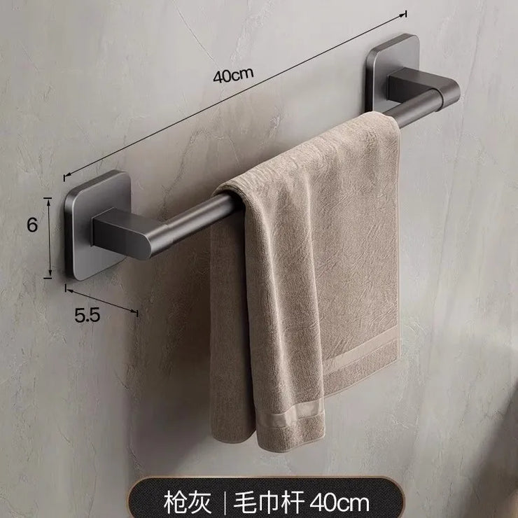 Towel rack modern space aluminum non-perforated