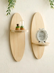 Wooden Wall Shelves, Oval Floating Shelf, Crystal Display Stands
