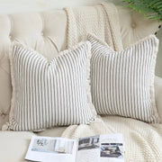 1pc Throw Pillow Covers - Comfortable Striped Throw Pillowcase  For Home Bedroom