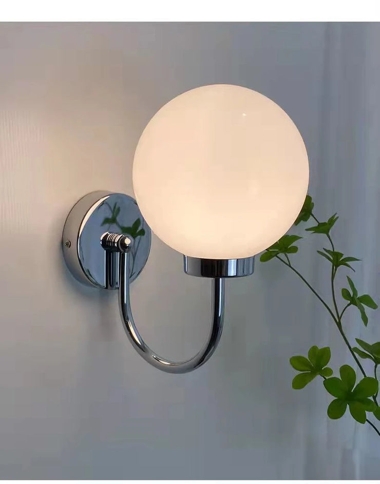 Bedside Lamp Modern Nordic Spherical Glass Wall Lamp