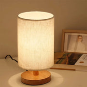USB Bedside Lamp Night Lights Table Lamp For Bedroom Wooden Desk