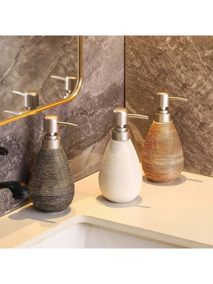 Creative Retro Style Ceramic Push-Type Soap Dispenser With Pump