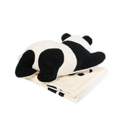 Panda Two-in-one Throw Pillow Blanket for Sofa or Bed or Car Pillows