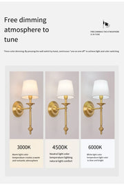 American Bedroom Bedside Lamp Mirror Front Light Simple Living Room Villa
