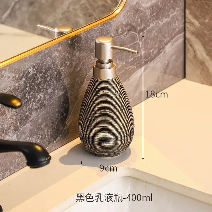 Creative Retro Style Ceramic Push-Type Soap Dispenser With Pump