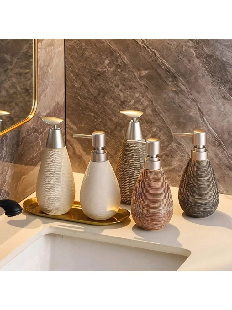 Creative Retro Style Ceramic Push-Type Soap Dispenser With Pump