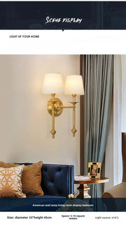American Bedroom Bedside Lamp Mirror Front Light Simple Living Room Villa