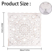 Hollow Carved Wooden Wall Decor Floral Wall Panel Hanging Decor Carved
