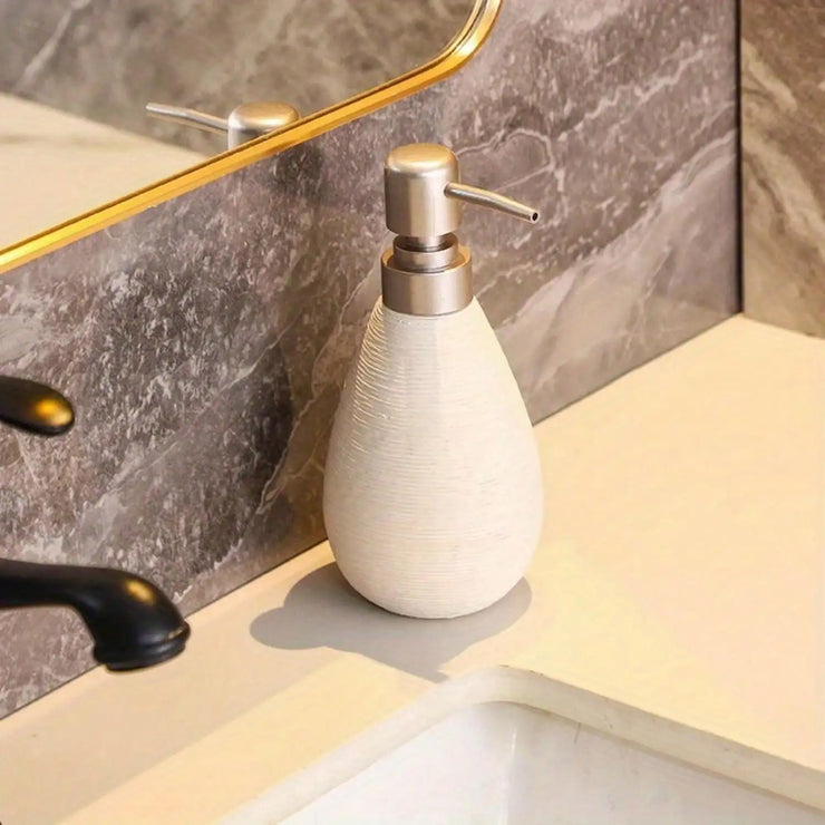 Creative Retro Style Ceramic Push-Type Soap Dispenser With Pump
