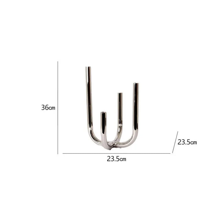 Modern Four Head Metal Candle Holders Creative Art Living Room Desktop