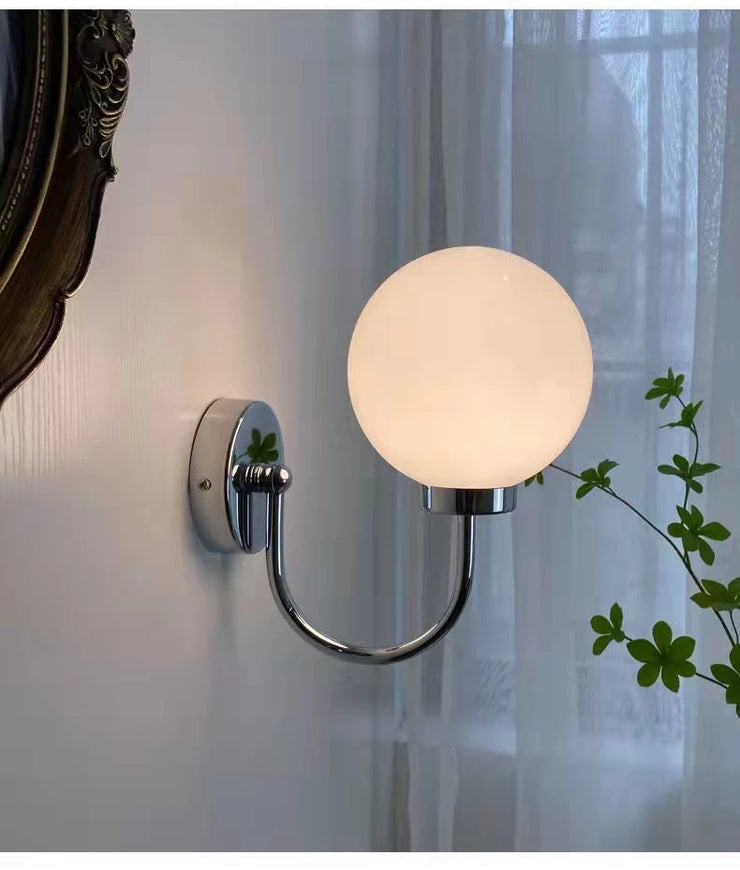 Bedside Lamp Modern Nordic Spherical Glass Wall Lamp