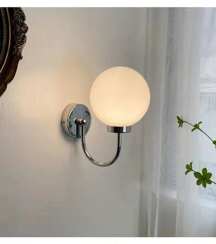 Bedside Lamp Modern Nordic Spherical Glass Wall Lamp