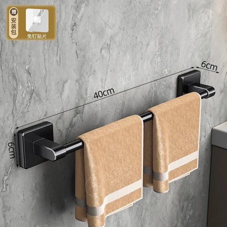 Towel rack modern space aluminum non-perforated