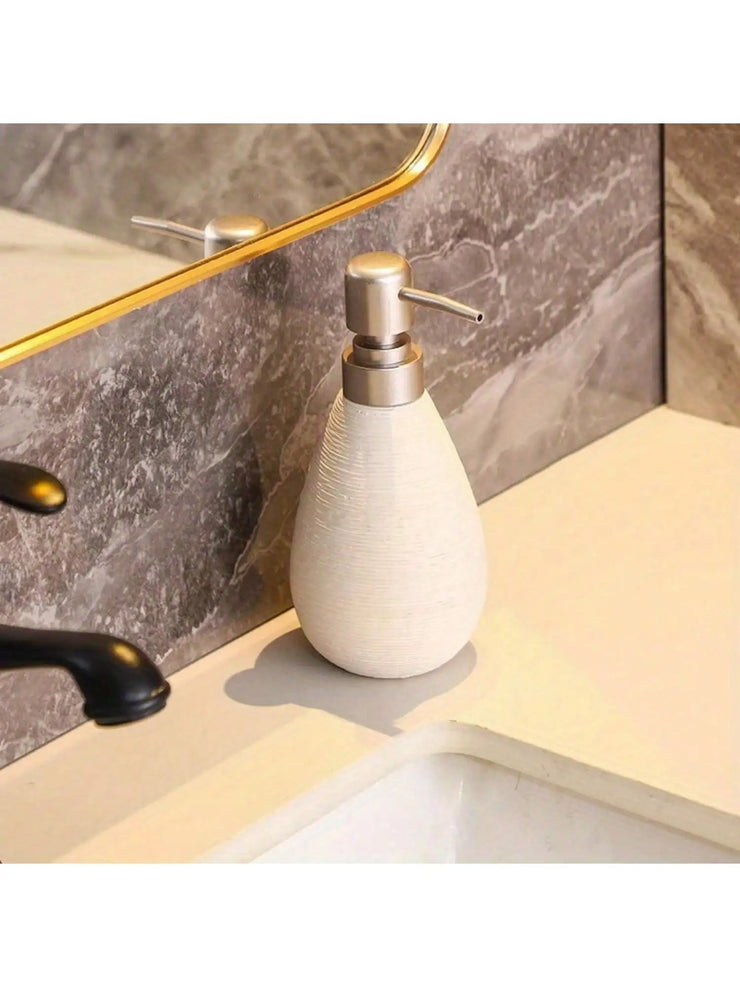 Creative Retro Style Ceramic Push-Type Soap Dispenser With Pump