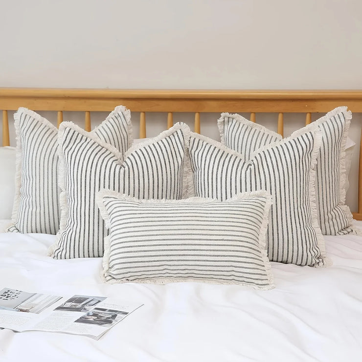 1pc Throw Pillow Covers - Comfortable Striped Throw Pillowcase  For Home Bedroom