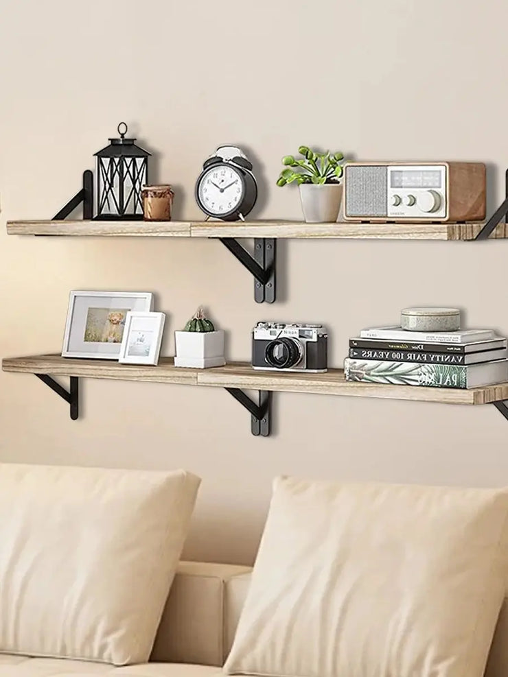 Floating Shelves for Wall,Bookshelves，Wall Mounted Wood Shelf for Living Room