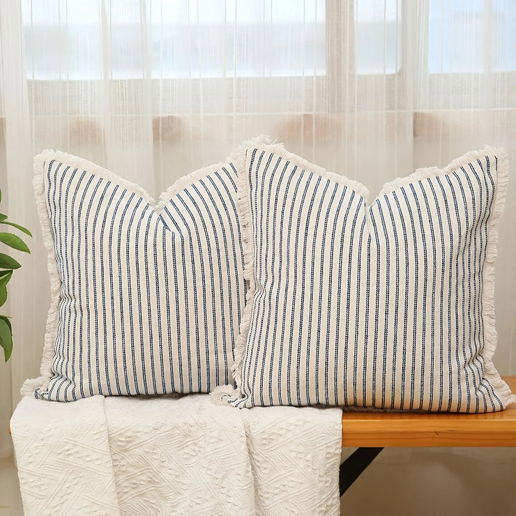 1pc Throw Pillow Covers - Comfortable Striped Throw Pillowcase  For Home Bedroom