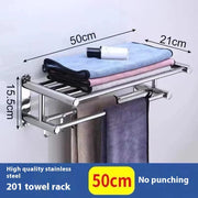 40/50/60cm Towel Rack with  Movable Hooks