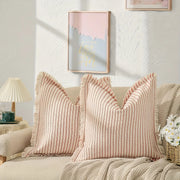 1pc Throw Pillow Covers - Comfortable Striped Throw Pillowcase  For Home Bedroom