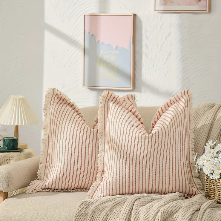 1pc Throw Pillow Covers - Comfortable Striped Throw Pillowcase  For Home Bedroom