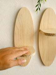 Wooden Wall Shelves, Oval Floating Shelf, Crystal Display Stands