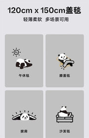 Panda Two-in-one Throw Pillow Blanket for Sofa or Bed or Car Pillows