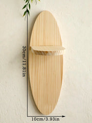 Wooden Wall Shelves, Oval Floating Shelf, Crystal Display Stands