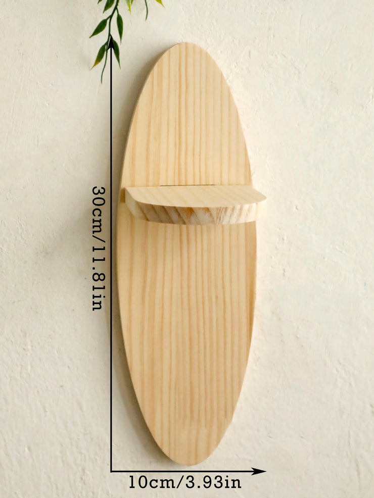 Wooden Wall Shelves, Oval Floating Shelf, Crystal Display Stands