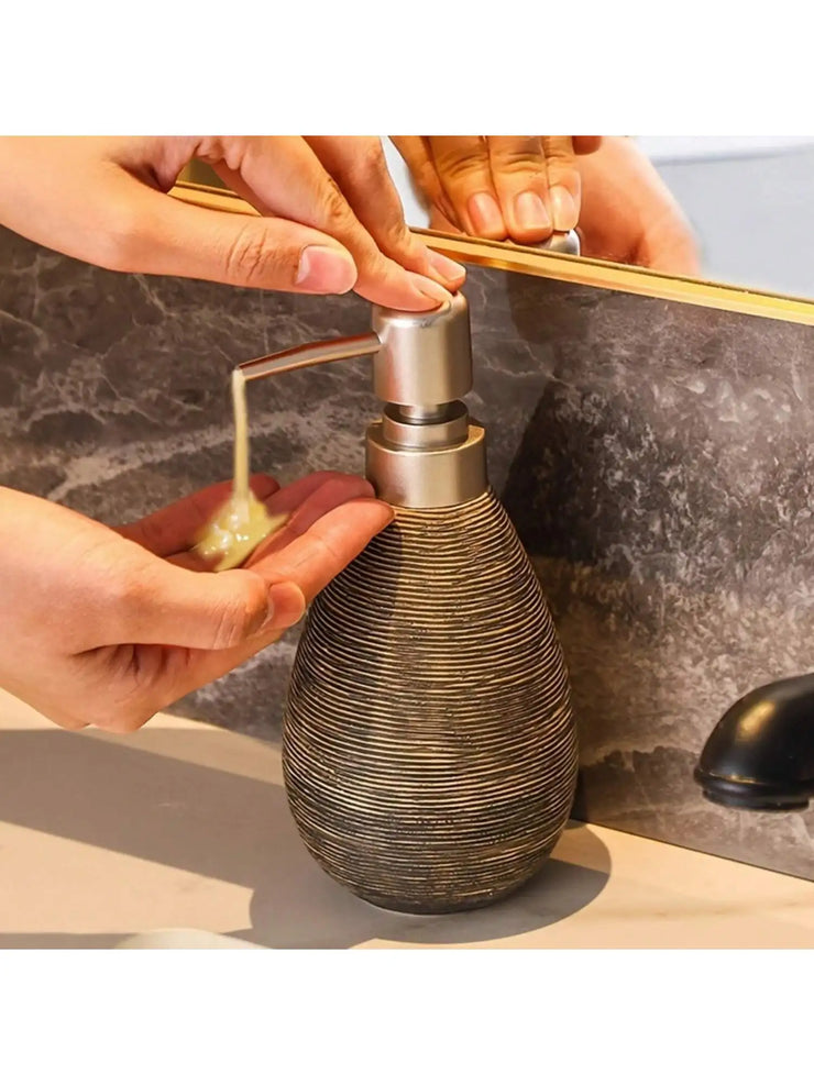 Creative Retro Style Ceramic Push-Type Soap Dispenser With Pump