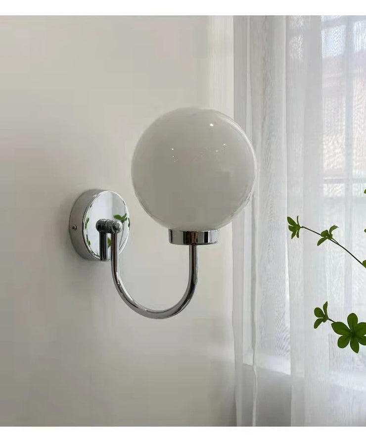 Bedside Lamp Modern Nordic Spherical Glass Wall Lamp