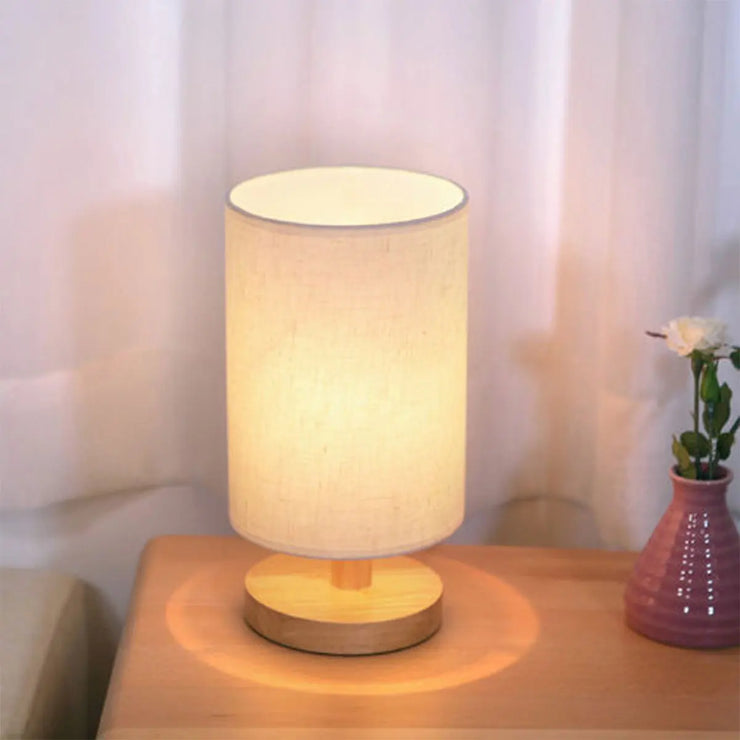 USB Bedside Lamp Night Lights Table Lamp For Bedroom Wooden Desk