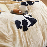 Panda Two-in-one Throw Pillow Blanket for Sofa or Bed or Car Pillows
