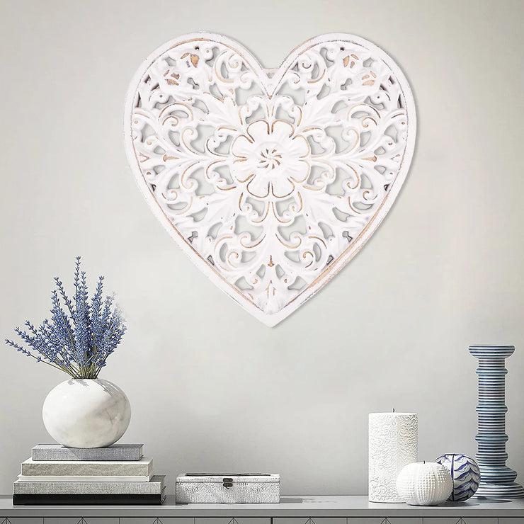 Hollow Carved Wooden Wall Decor Floral Wall Panel Hanging Decor Carved