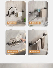 Towel rack modern space aluminum non-perforated